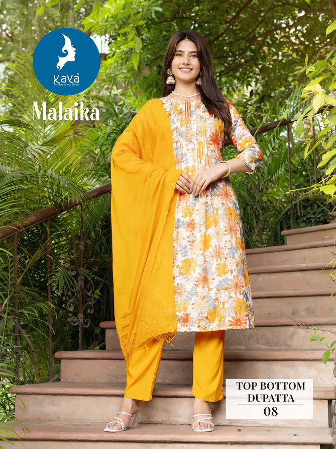 Malaika By Kaya Capsule Foil Printed Kurti With Bottom Dupatta Wholesalers In Delhi